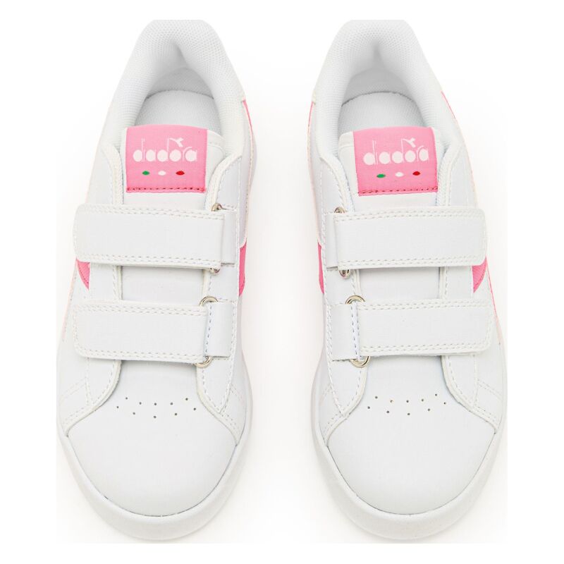 DIADORA Game P Ps Girl Kid's White/Pink Carnation