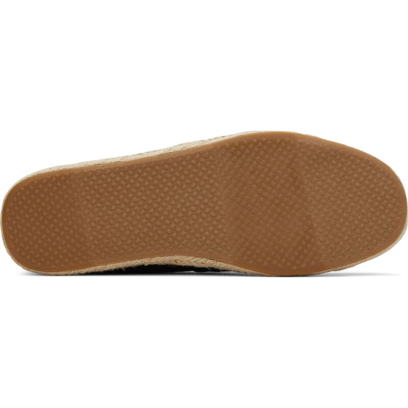 TOMS Recycled Cotton Woven Men Alpargata Rope Black