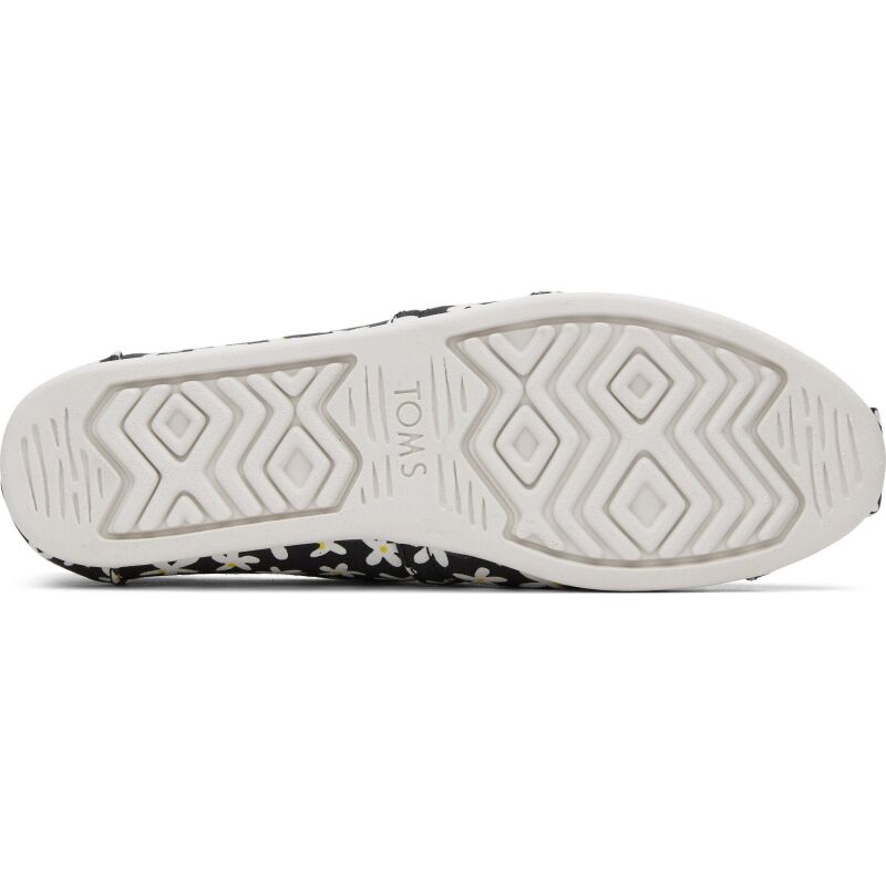 TOMS Sun Daisies Women Alpargata Black