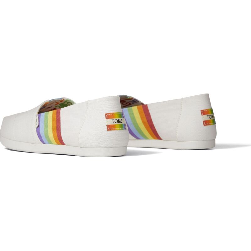 TOMS Unity Rainbow Canvas Women's Alpargata White