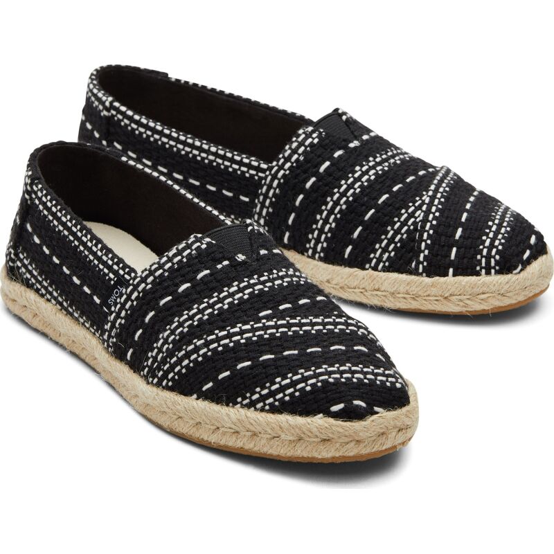 TOMS Chunky Global Woven Women Alpargata Rope Black Multi