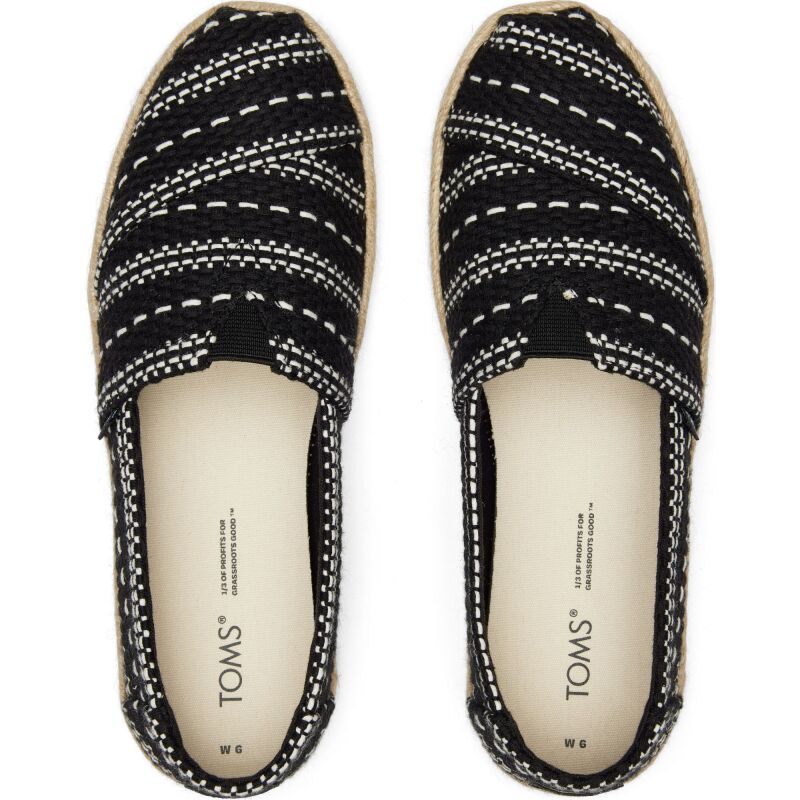 TOMS Chunky Global Woven Women Alpargata Rope Black Multi