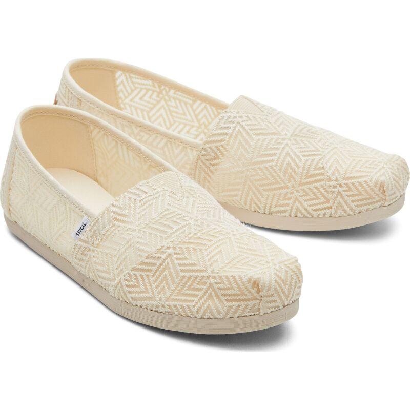 TOMS Geo Mosaic Lace Women Alpargata Natural