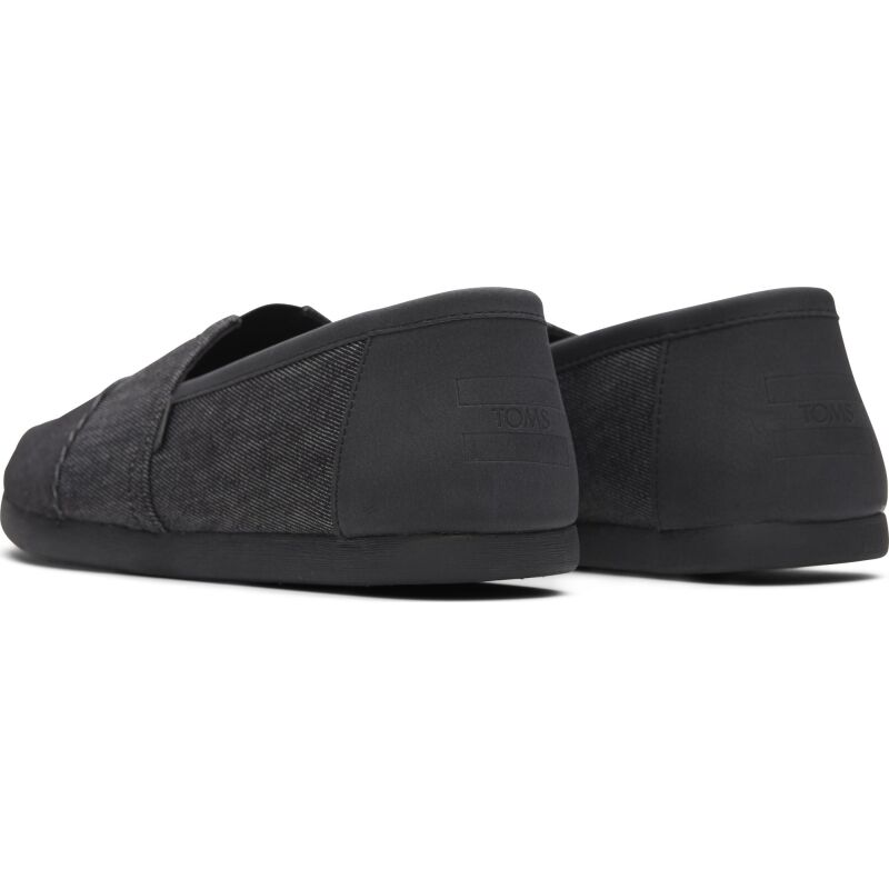 TOMS Heavy Denim Synthetic Trim Men's Alpargata Black