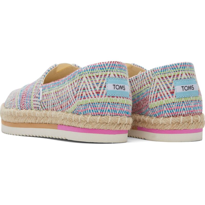 TOMS Diamond Global Woven Women Alpargata Platform Natural