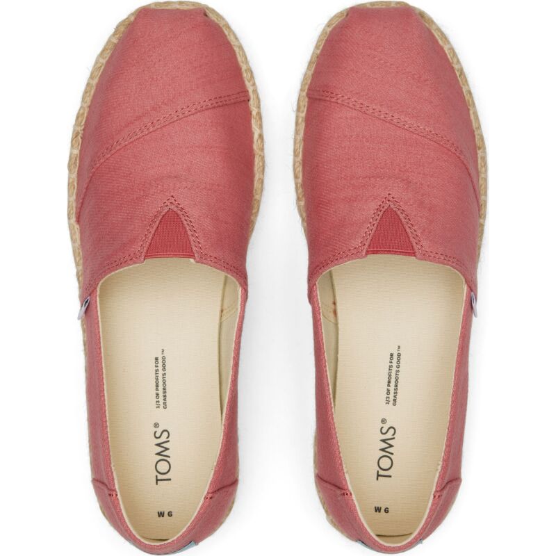 TOMS Heavy Twill Women Alpargata Platform Rope Faded Rose