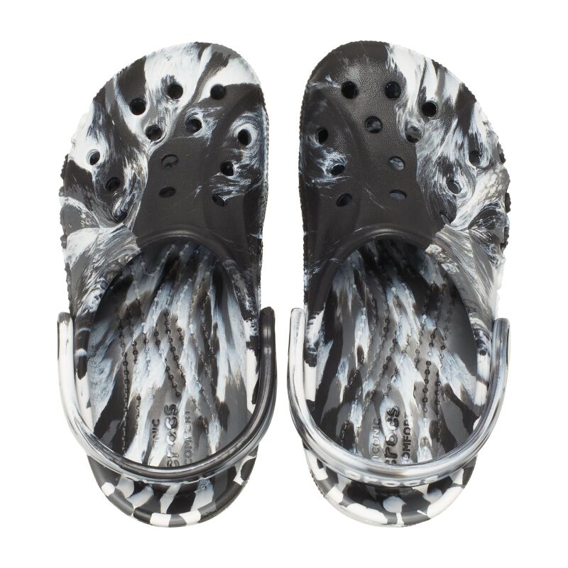 Crocs™ Baya Marbled Clog Kid's Black/White