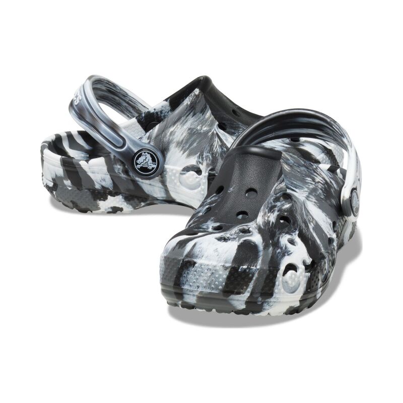 Crocs™ Baya Marbled Clog Kid's Black/White