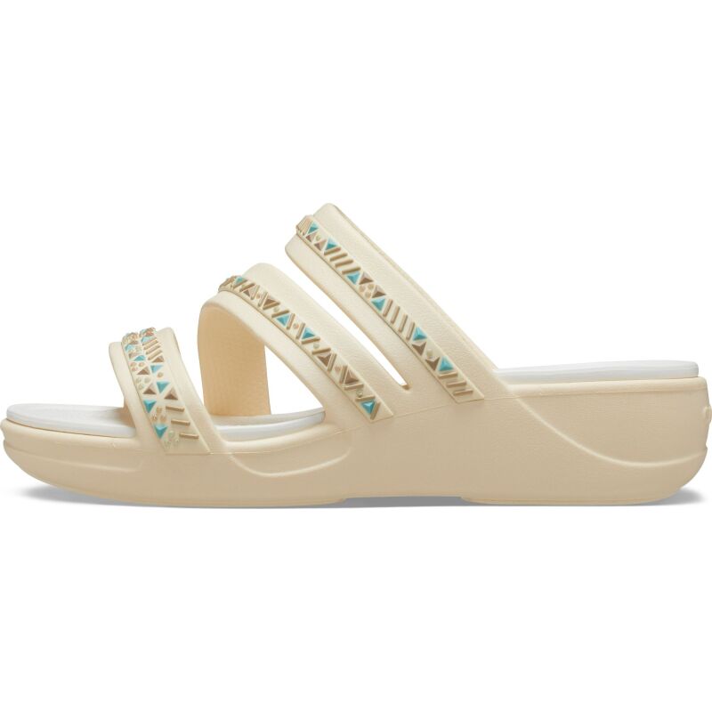 Crocs™ Boca Medallion Strappy Wedge Women Vanilla