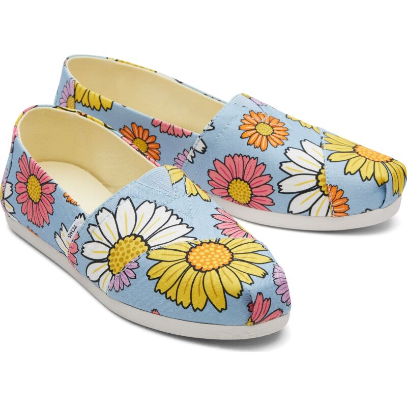 TOMS Daisies Women Alpargata Pastel Blue