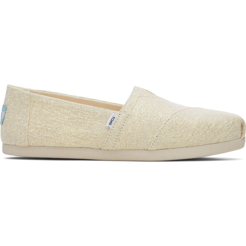 TOMS Metallic Linen Women Alpargata Natural