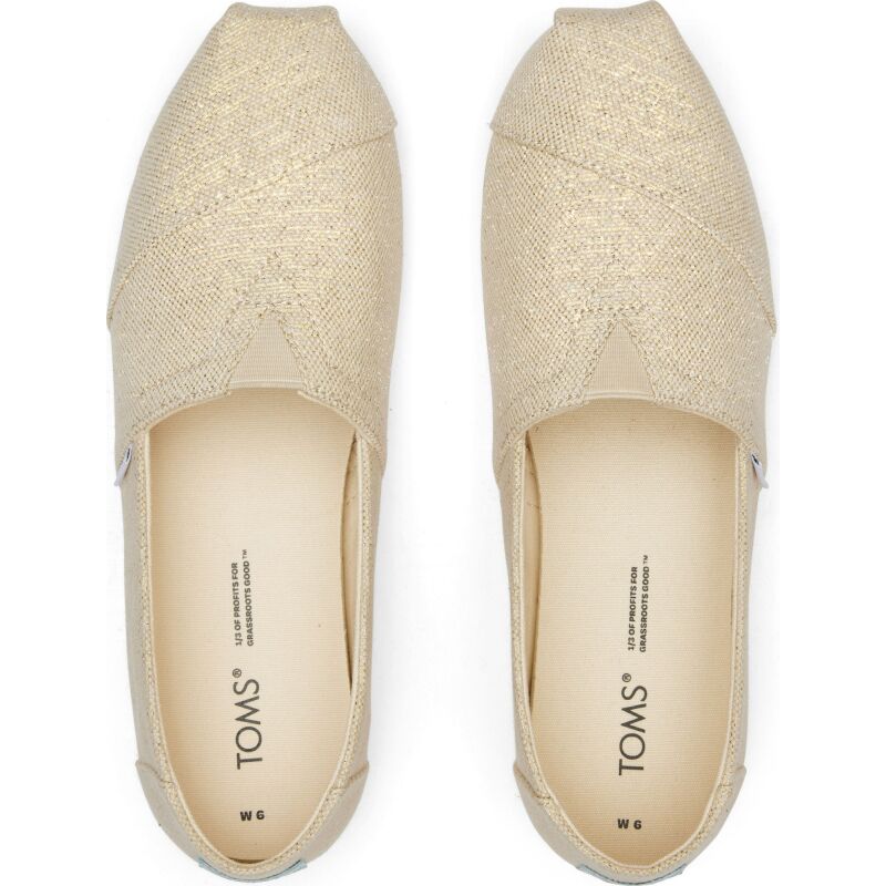 TOMS Metallic Linen Women Alpargata Natural