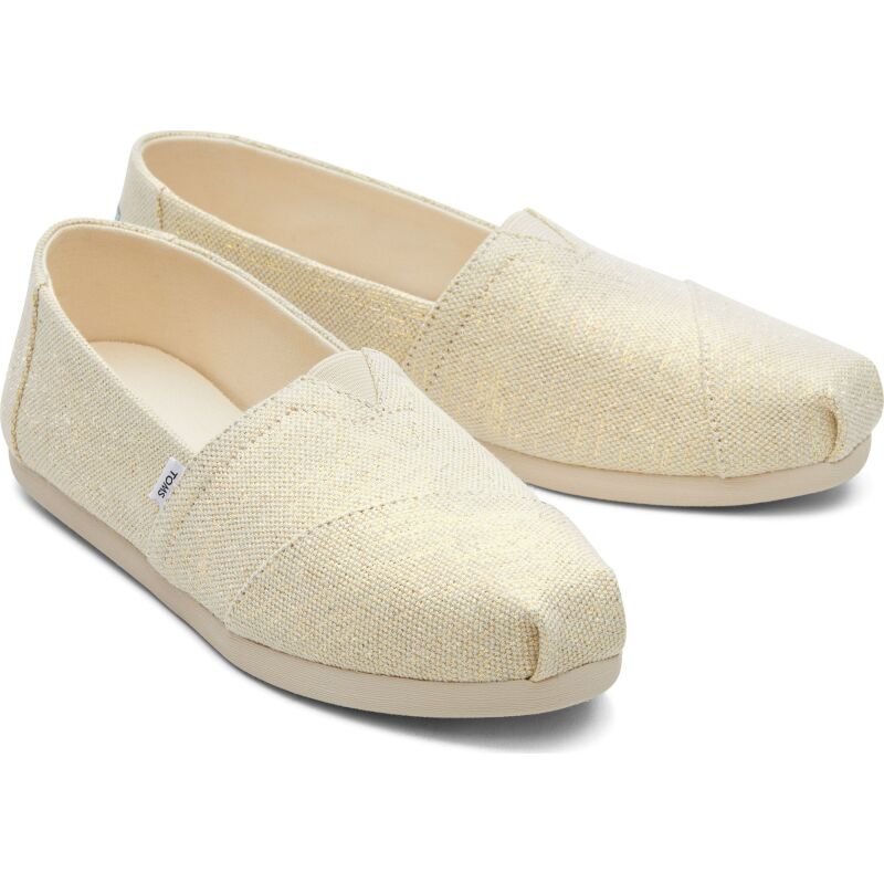 TOMS Metallic Linen Women Alpargata Natural