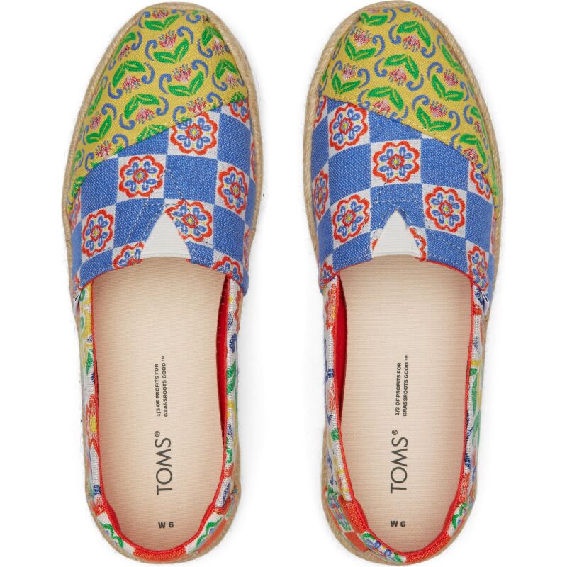 TOMS Mediterranean Jacquard Women Alpargata Rope Red Multi