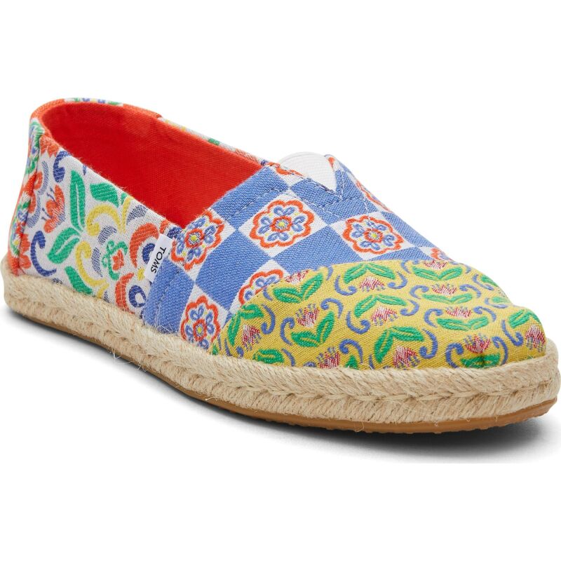 TOMS Mediterranean Jacquard Women Alpargata Rope Red Multi