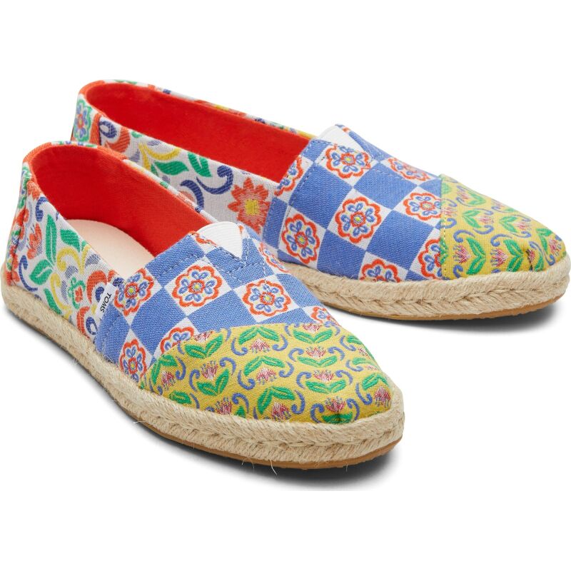 TOMS Mediterranean Jacquard Women Alpargata Rope Red Multi