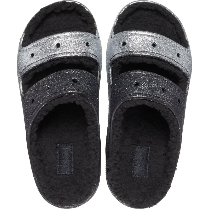 Босоніжки Crocs™ Classic Cozzzy Glitter Sandal Black/Silver