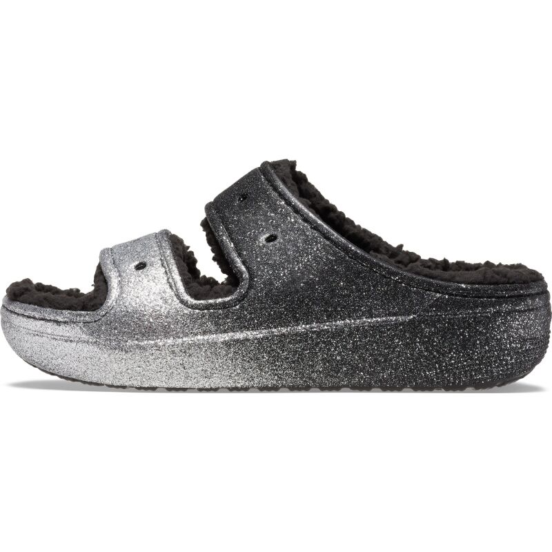 Босоніжки Crocs™ Classic Cozzzy Glitter Sandal Black/Silver