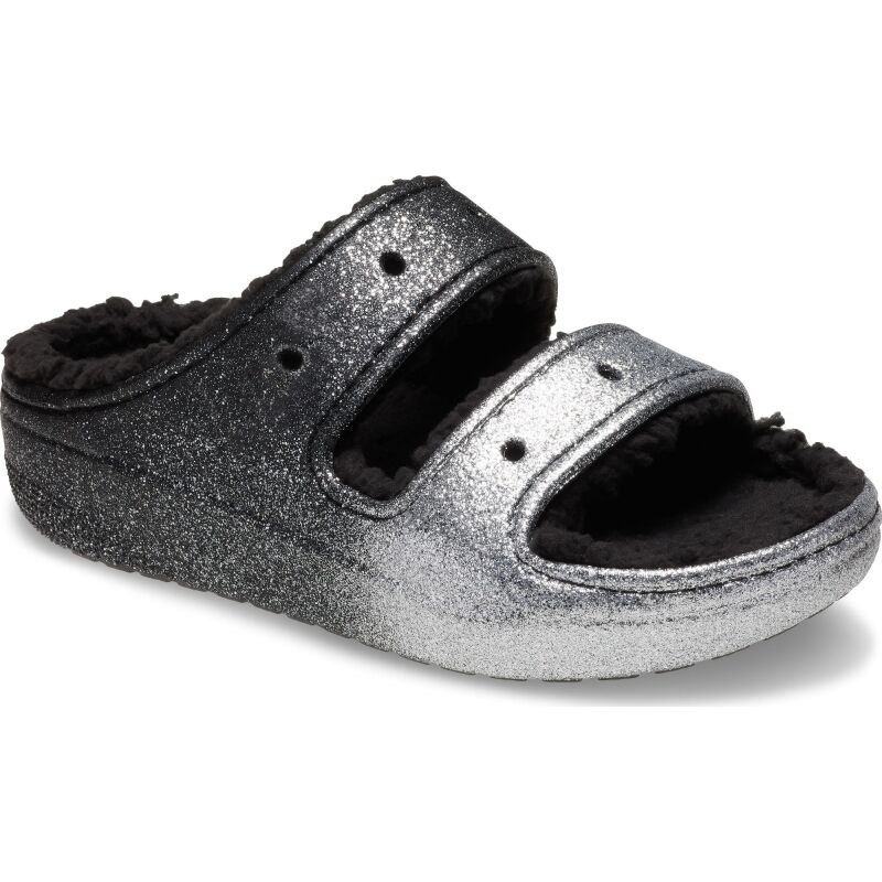 Босоніжки Crocs™ Classic Cozzzy Glitter Sandal Black/Silver