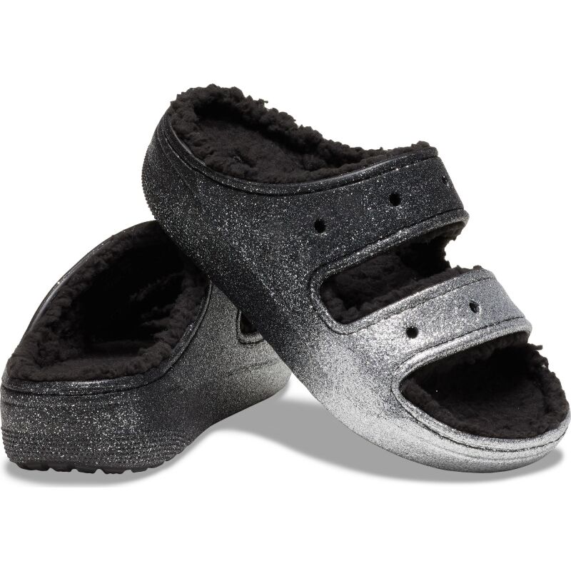 Босоніжки Crocs™ Classic Cozzzy Glitter Sandal Black/Silver