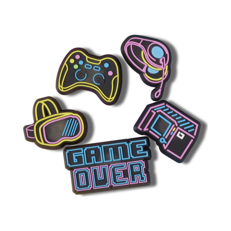 Crocs™ Jibbitz Lights Up Neon Gamer 5 Pack