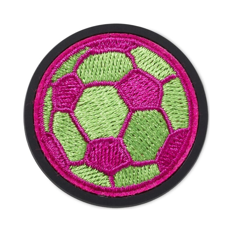 Crocs™ Jibbitz Neon Soccer Ball Varsity Patch