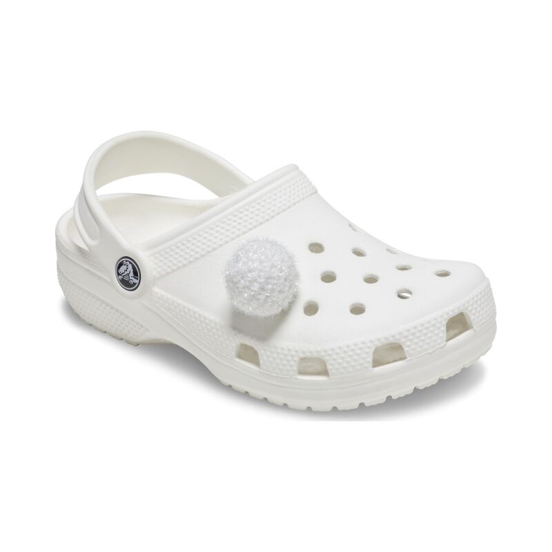 Crocs™ Jibbitz White Metallic Puff Ball G1136800-Mu