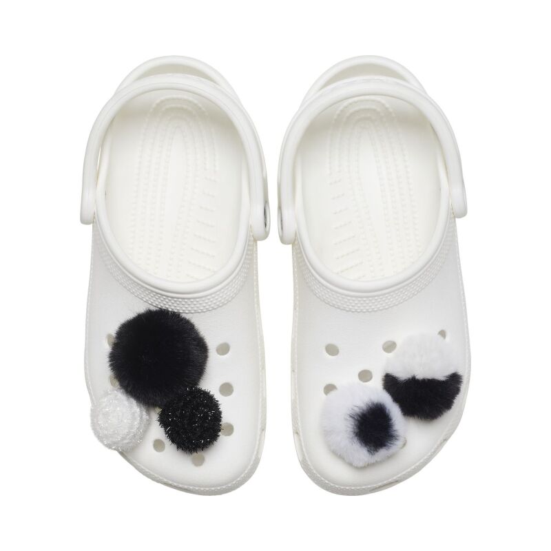 Crocs™ Jibbitz Black And White Puff 5 Pack