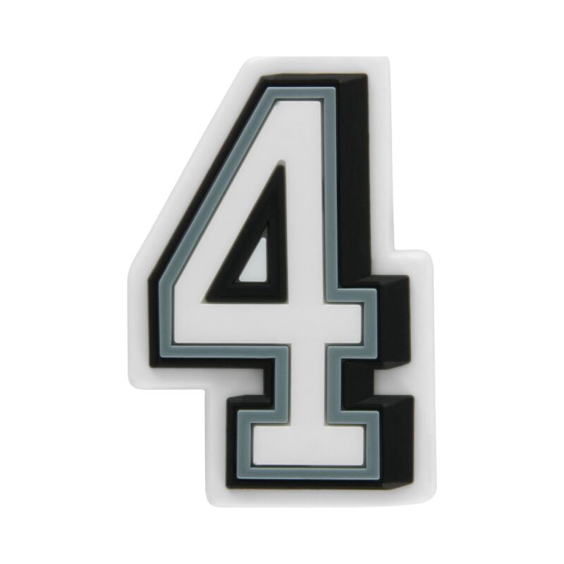 Crocs™ Jibbitz B&W Number 4 