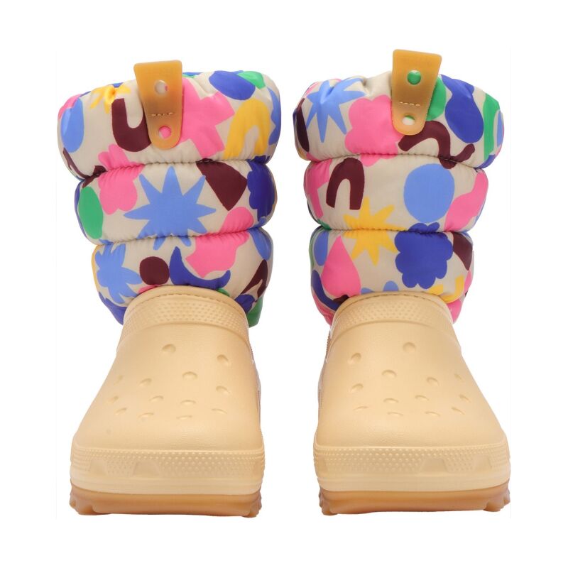 Crocs™ Classic Neo Puff Geo Shapes Boot Toddler's Shitake/Multi