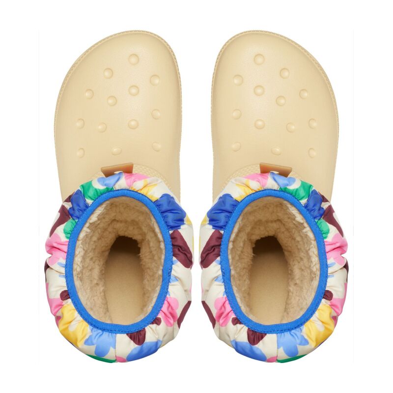 Crocs™ Classic Neo Puff Geo Shapes Boot Toddler's Shitake/Multi