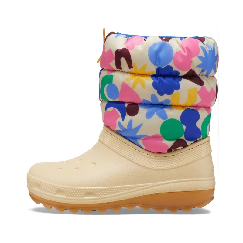 Crocs™ Classic Neo Puff Geo Shapes Boot Toddler's Shitake/Multi