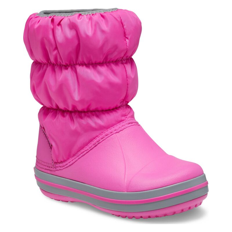 Crocs™ Kids Winter Puff Boot Electric Pink/Light Grey