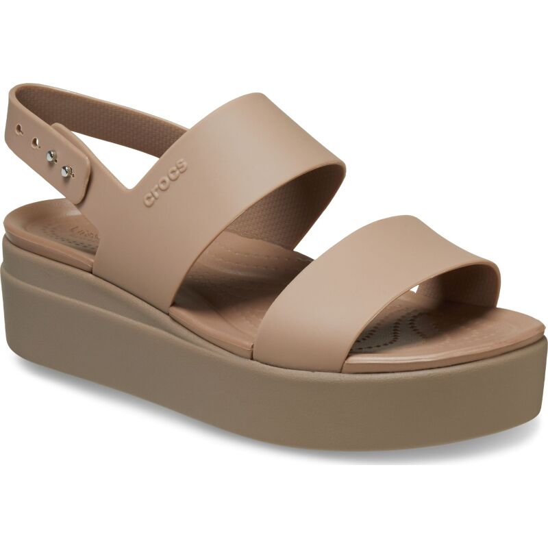 Crocs™ Brooklyn Low Wedge Womens Latte/Mushroom