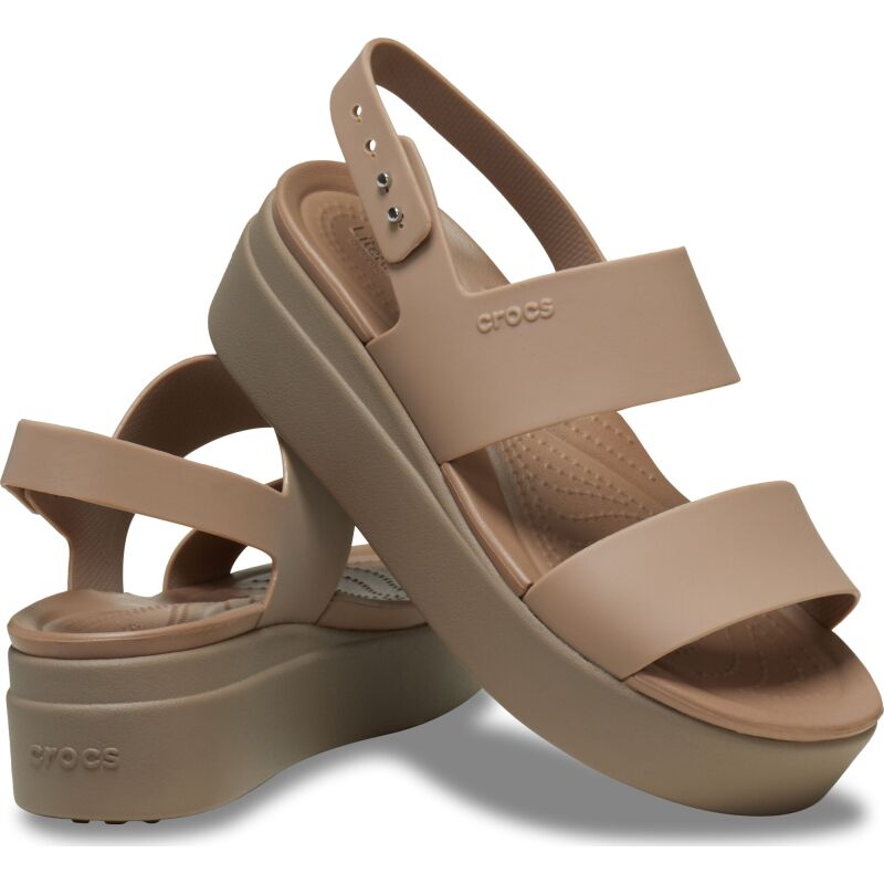 Crocs™ Brooklyn Low Wedge Womens Latte/Mushroom