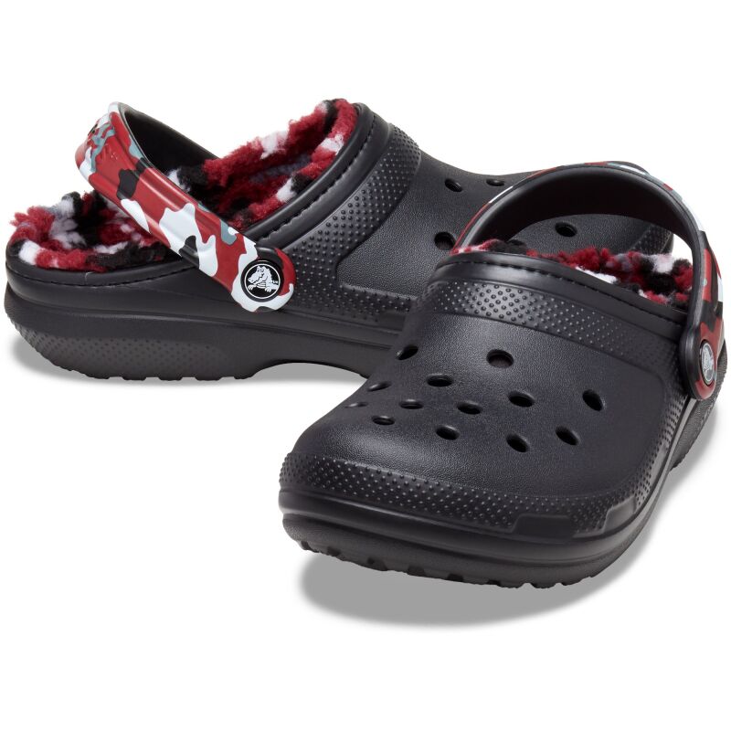 Crocs™ Classic Lined Camo Clog Kid's 208091 Black/Red