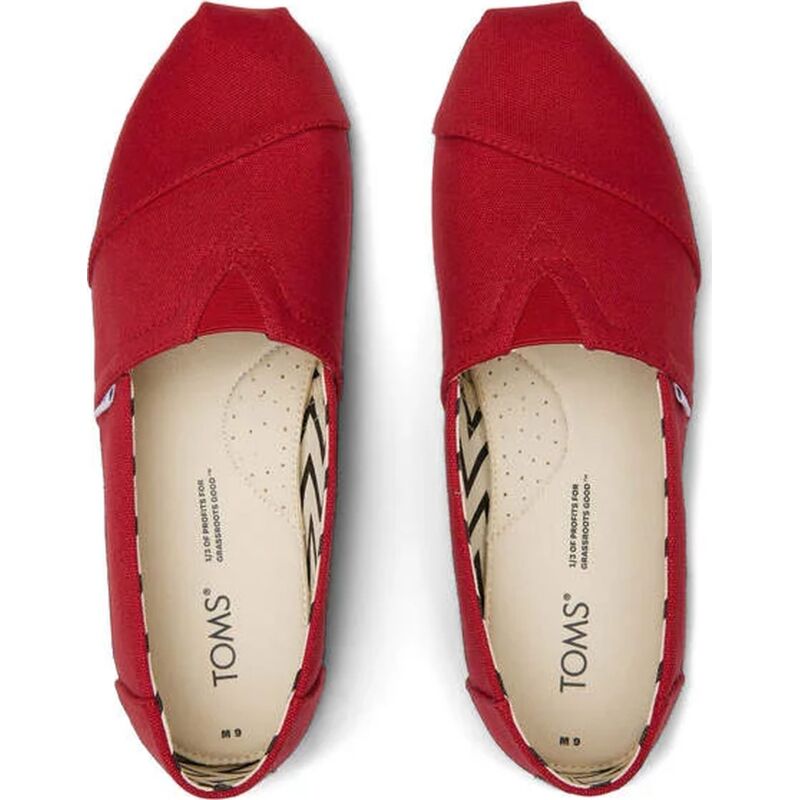 TOMS Recycled Cotton Canvas Men's Alpargata Red