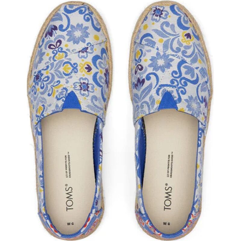 TOMS Mediterranean Jacquard Women Alpargata Rope Blue Multi