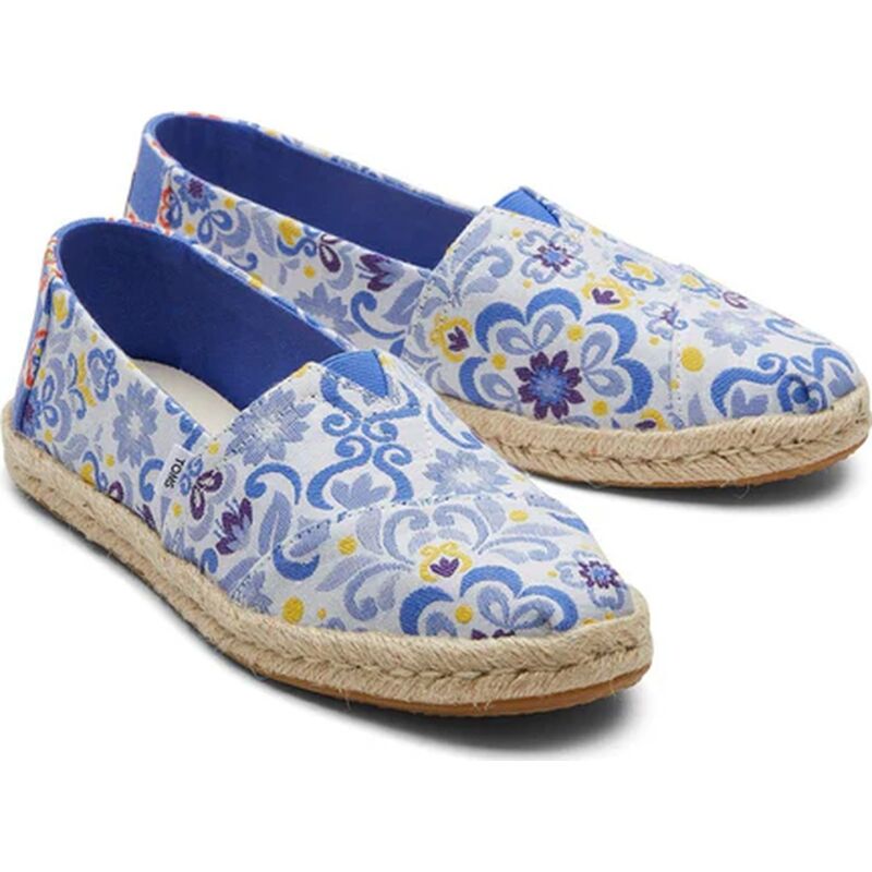 TOMS Mediterranean Jacquard Women Alpargata Rope Blue Multi