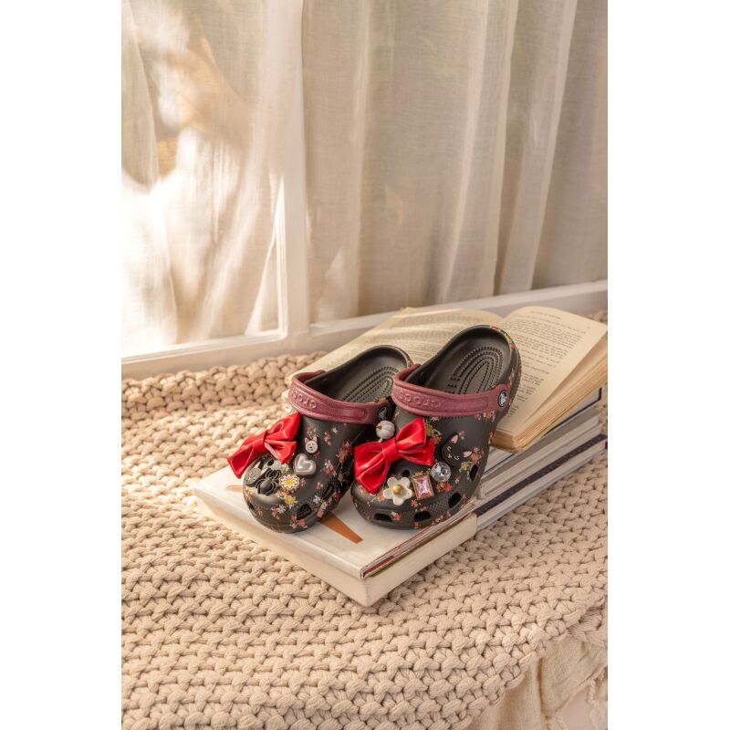 Crocs™ Classic Ditsy Floral Clog Kid's Black/Multi