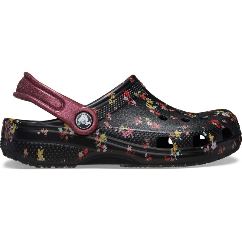 Crocs™ Classic Ditsy Floral Clog Kid's Black/Multi