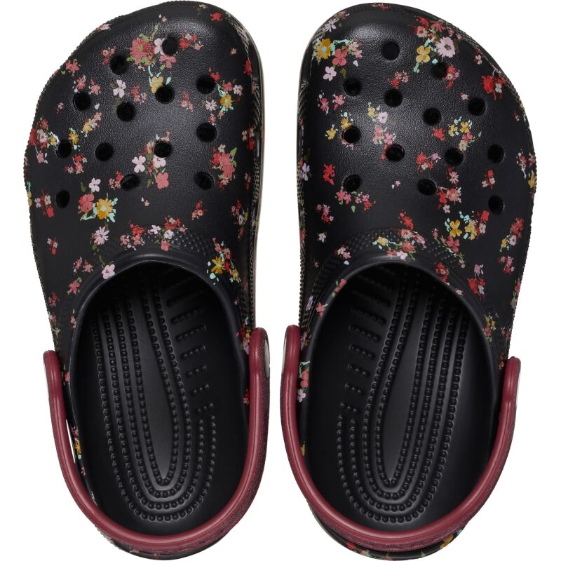 Crocs™ Classic Ditsy Floral Clog Kid's Black/Multi