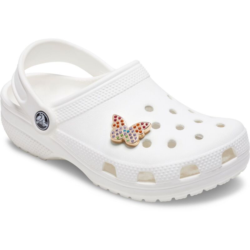 Crocs™ Jibbitz Gold Rainbow Encrstd Butterfly 196265645015