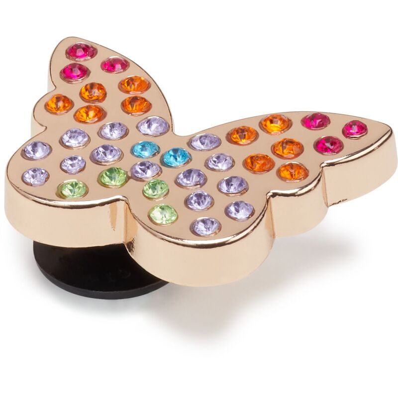 Crocs™ Jibbitz Gold Rainbow Encrstd Butterfly 196265645015