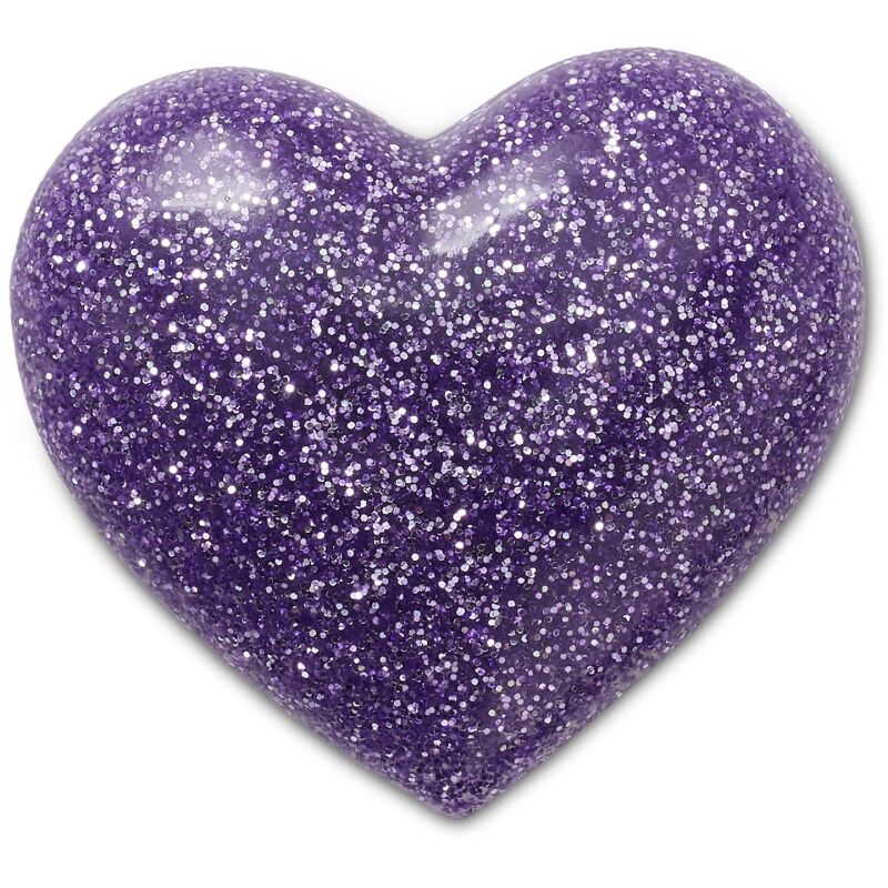 Crocs™ Jibbitz D Glitter Purple Heart 196265644384