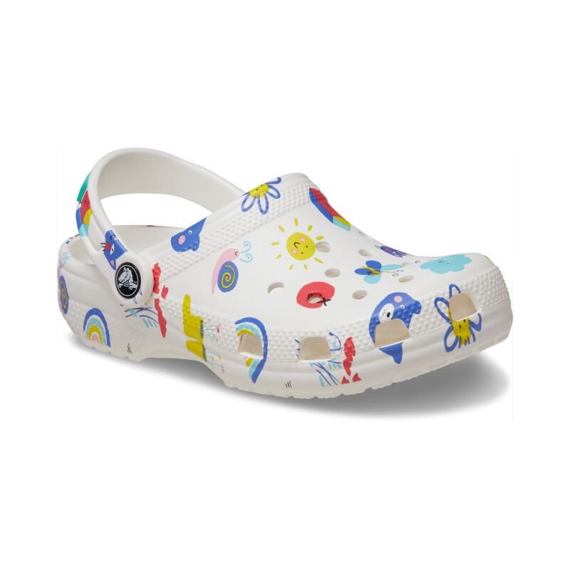 Crocs™ CLASSIC DOODLE PRINT CLOG KID'S White/Multi