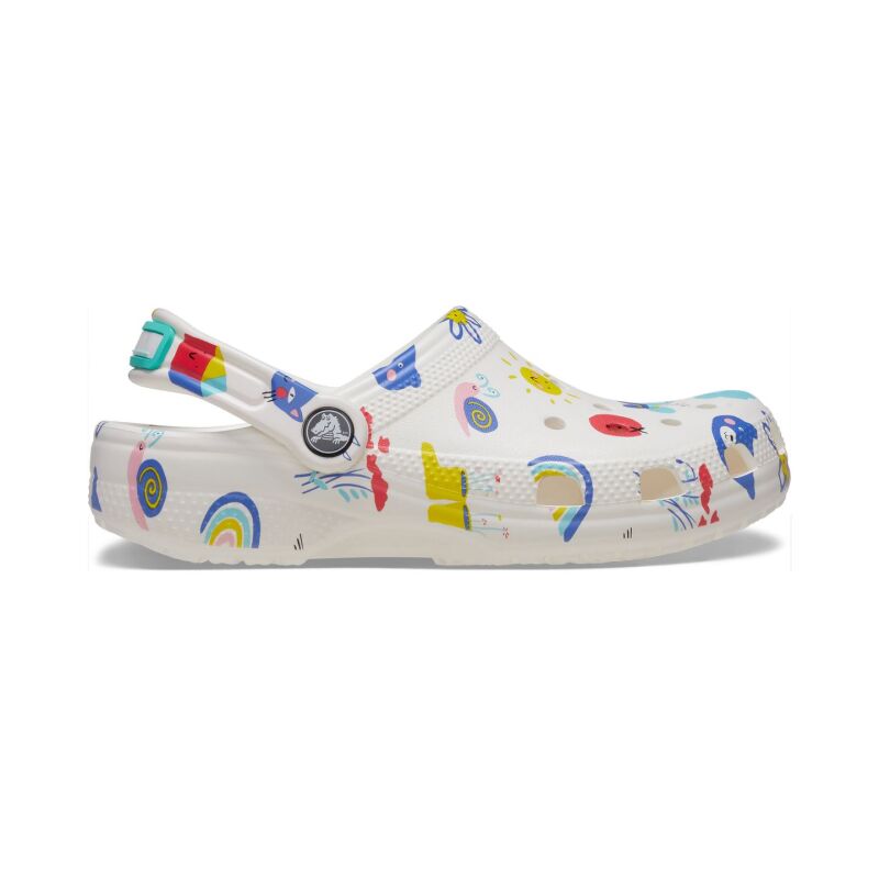 Crocs™ CLASSIC DOODLE PRINT CLOG KID'S White/Multi