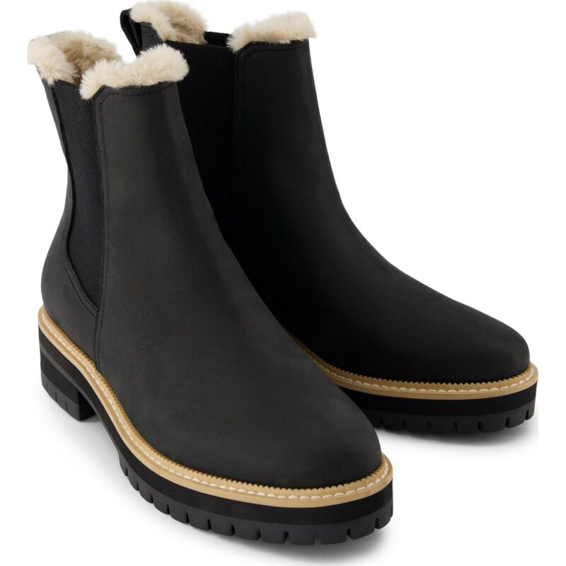 TOMS LEATHER/FAUX WOMEN'S BENNET BOOT 10021299 Black