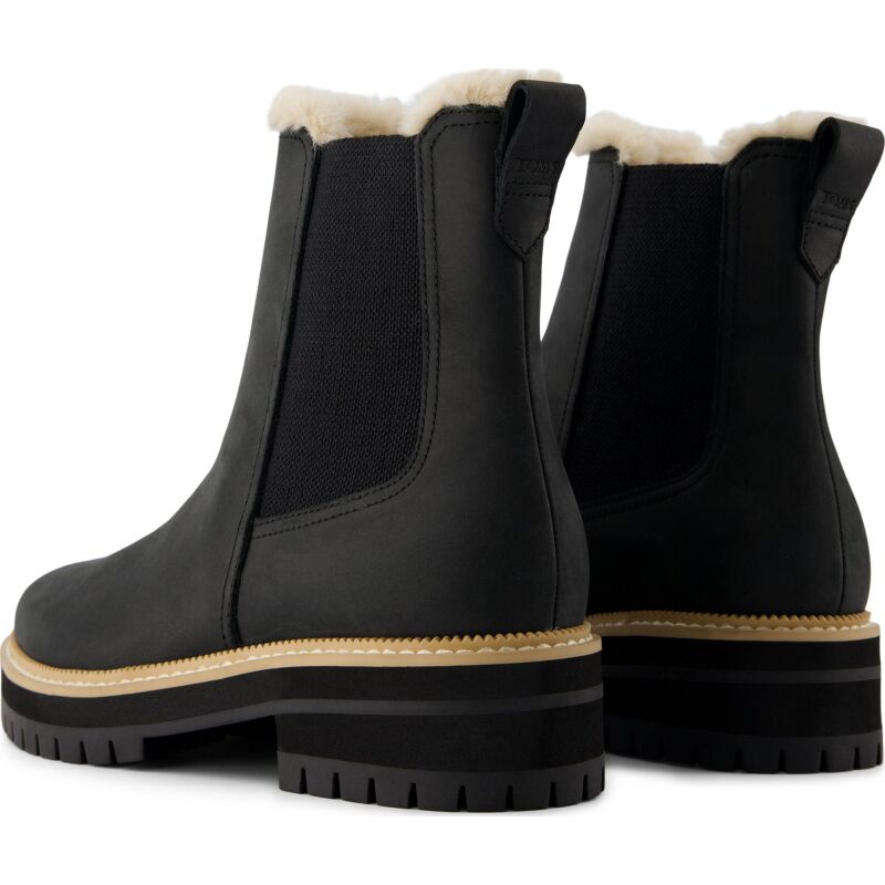 TOMS LEATHER/FAUX WOMEN'S BENNET BOOT 10021299 Black
