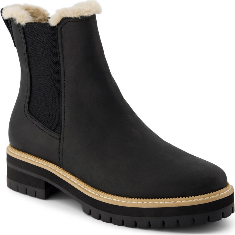 TOMS LEATHER/FAUX WOMEN'S BENNET BOOT 10021299 Black